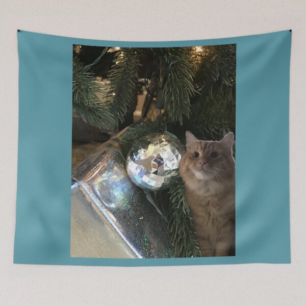 Item preview, Orange Tabby Cat and Holiday Decor. Holiday Purrs.  designed and sold by KarenZuk.