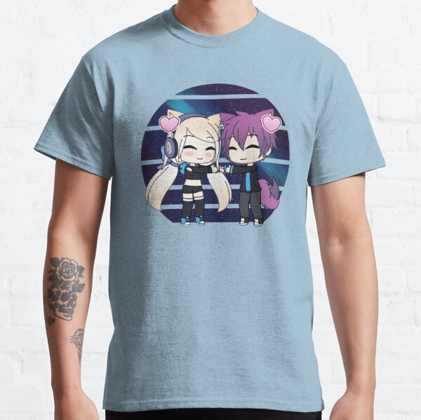 Cute Gacha Girl and Boy with Fox Tail Classic T-Shirt