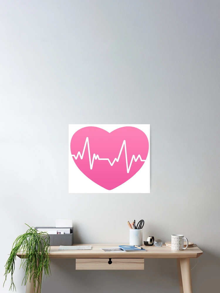 Thumbnail 2 of 3, Poster, Pink Heart Beat designed and sold by RMSartZ.