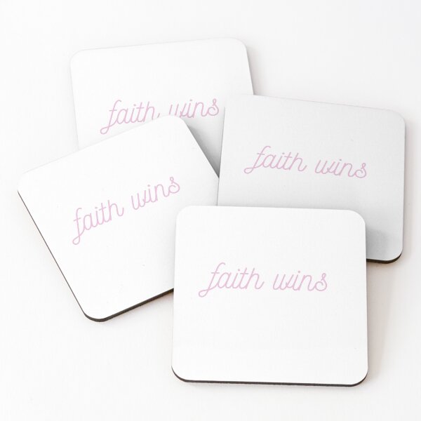 Item preview, faith wins white and pink designed and sold by LePetitAtelierG.