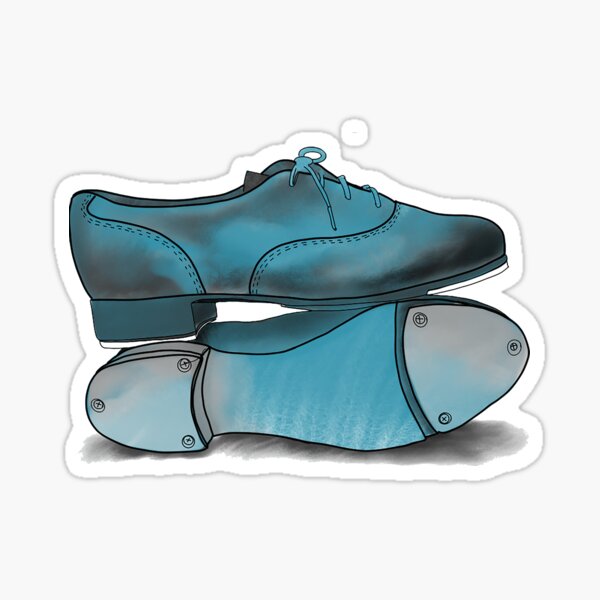 Teal Tap Dance Shoes Stacked