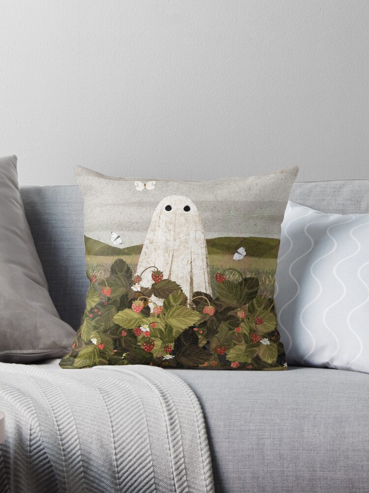 Thumbnail 1 of 3, Throw Pillow, Strawberry Fields designed and sold by katherineblower.