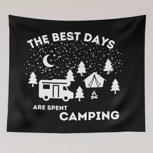Item preview, The Best Days Are Spent Camping with Cute Camper Design designed and sold by salmamzr.