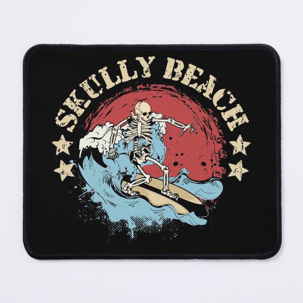 Item preview, Skully Beach Skeleton Surfing Sun Beach Perfect Wave Sea Design designed and sold by brunsch-print.