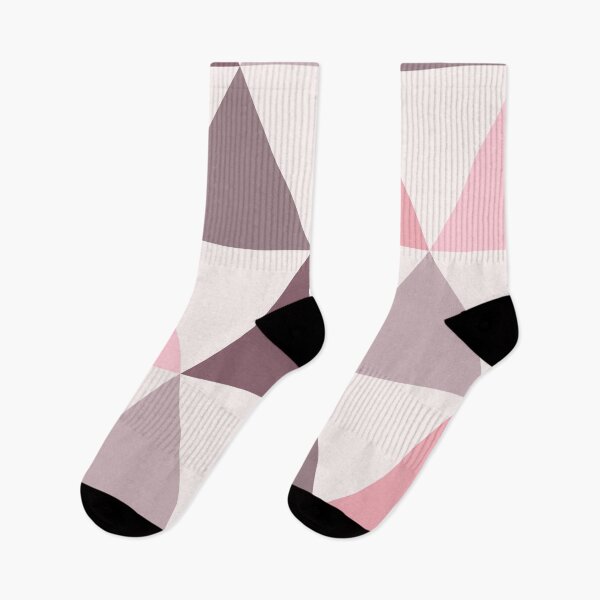 Item preview, Scandinavian Triangle Minimalist Geometric Pattern in Shades of Pink and Purple designed and sold by ArtBIU.