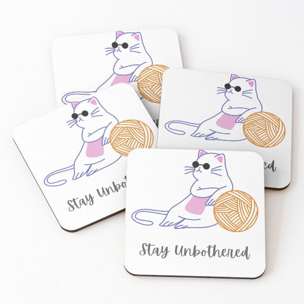 Item preview, Stay unbothered | cute cat designed and sold by PIKABOOO.