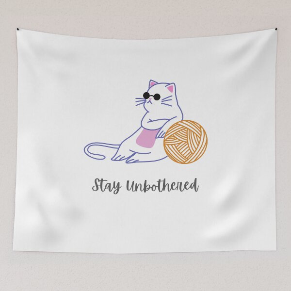 Item preview, Stay unbothered | cute cat designed and sold by PIKABOOO.