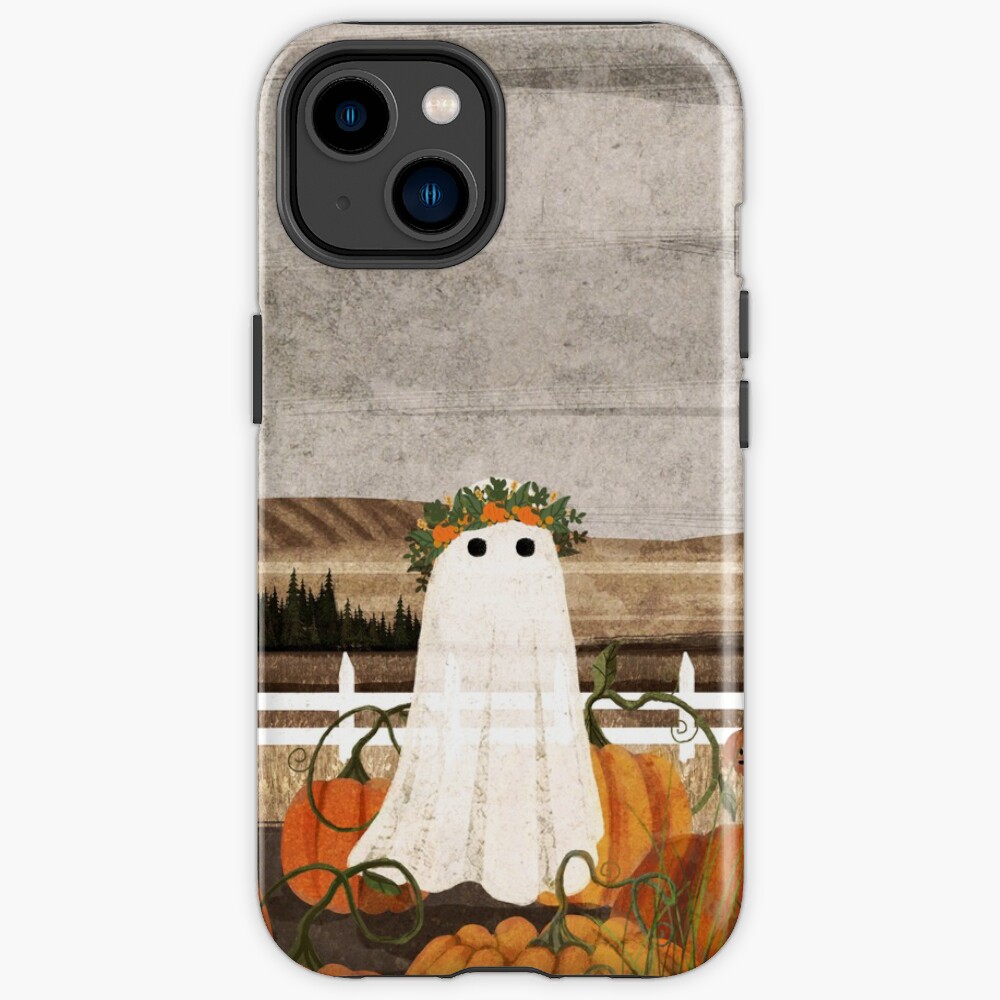 There's a Ghost in the Pumpkins Patch Again... iPhone Case