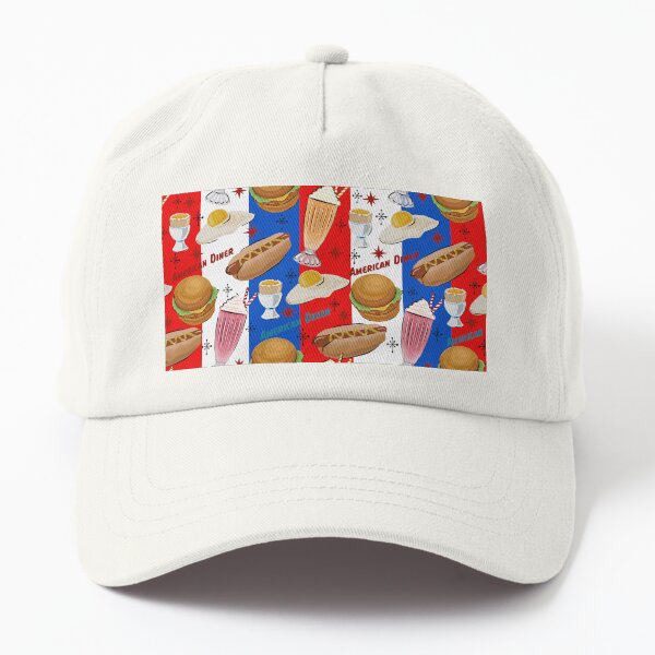 Red, white and blue diner Dad Hat