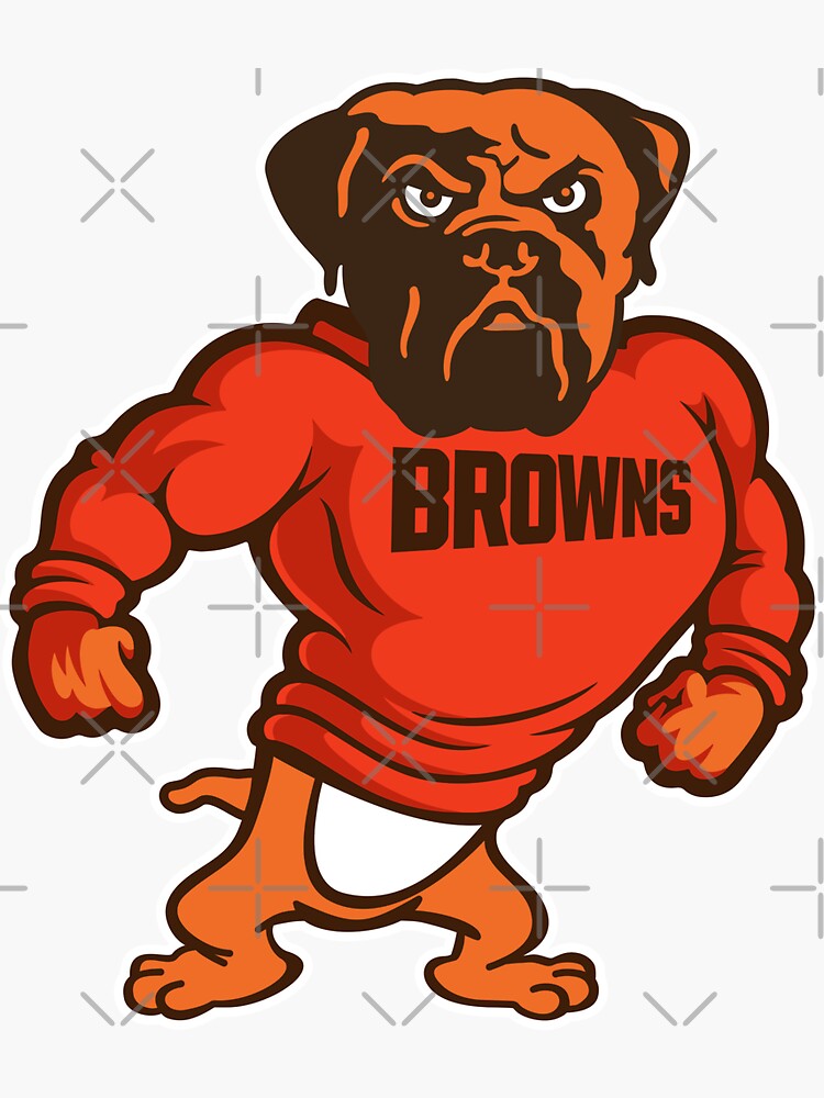 Cleveland Browns Dog Sticker for Sale by Dmitri Morari