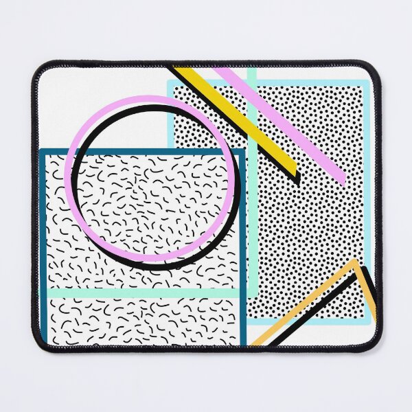 Item preview, Abstract retro colorful orange, blue and pink 80s memphis style geometrical objects designed and sold by UDDesign.
