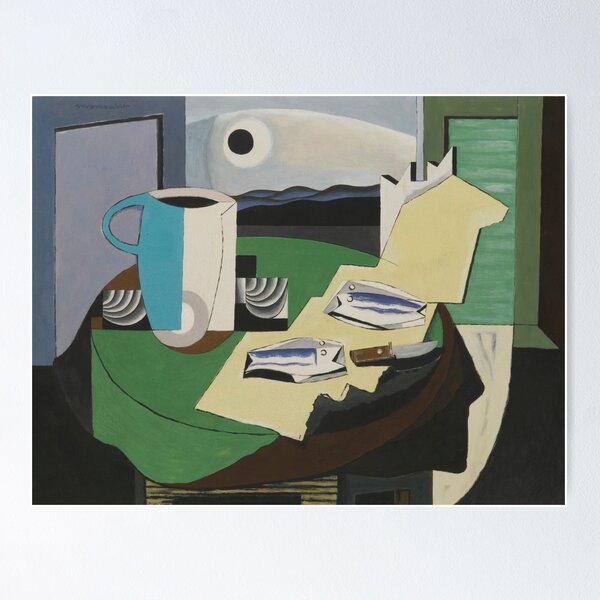 Item preview, Louis Marcoussis "Nature Morte Aux Poissons Or Hyères Ii" designed and sold by sunny-007.
