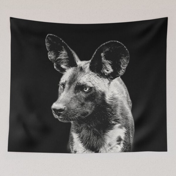 Aperçu de l'œuvre Wild Dog Close-Up African Wildlife créée et vendue par Scotch Macaskill.