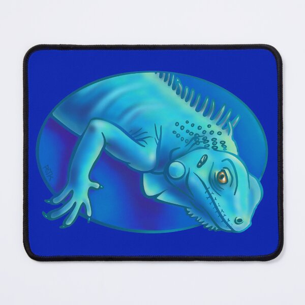 Item preview, Iguana Hold Your Hand (Blue on Blue) designed and sold by RJKpoyp.