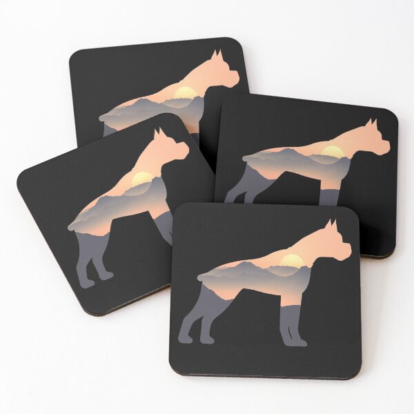 Item preview, Boxer Dog Silhouette Sun Mountain Gift designed and sold by alaechamlal.