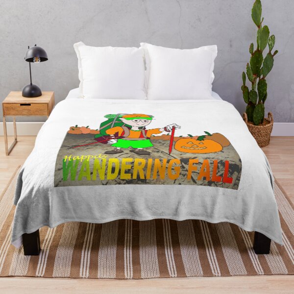 Happily Wandering Fall (Toon Land, Fall Collection) Throw Blanket