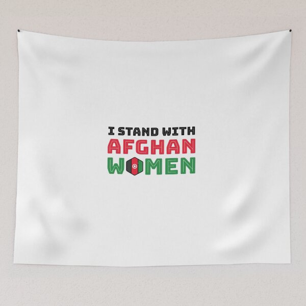 Item preview, I Stand with Afghan Women Human Rights sticker designed and sold by Stickers-oma.