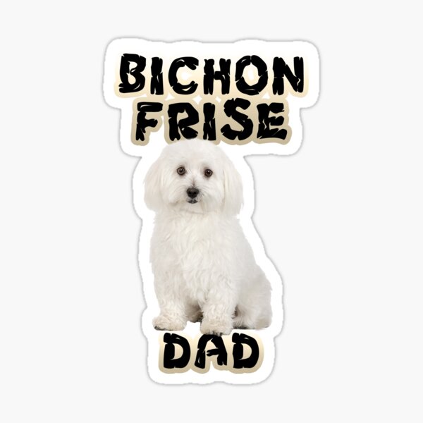 Bichon Frise Crack Sticker Decals Lovely Computer Stickers Dads