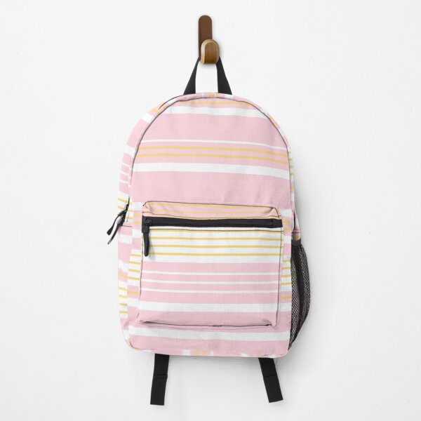Item preview, Peach Pink Yellow White Horizontal Stripes (Stripes1_c8) designed and sold by Mimi Huang.