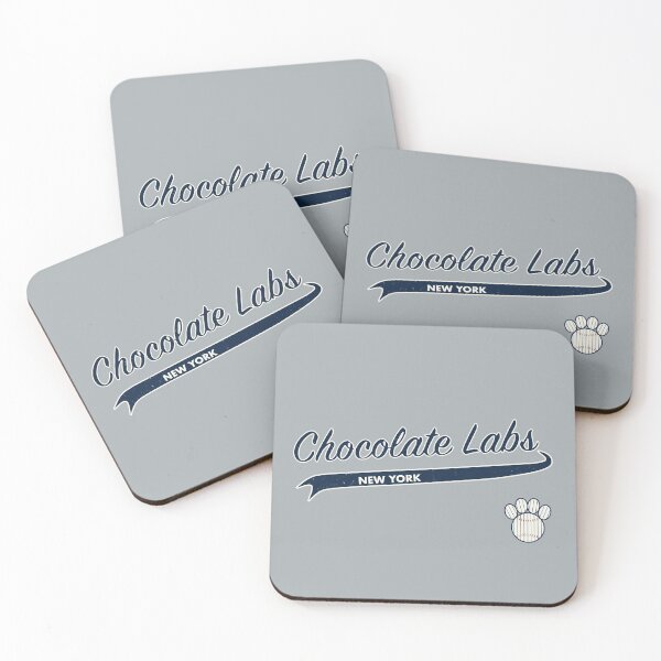Item preview, Chocolate Lab NEW YORK Baseball Script designed and sold by 8PawsStudio.