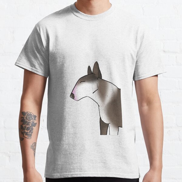 Item preview, Brown and White Speckled Bull Terrier Dog Digital Artwork designed and sold by SqueakySketches.