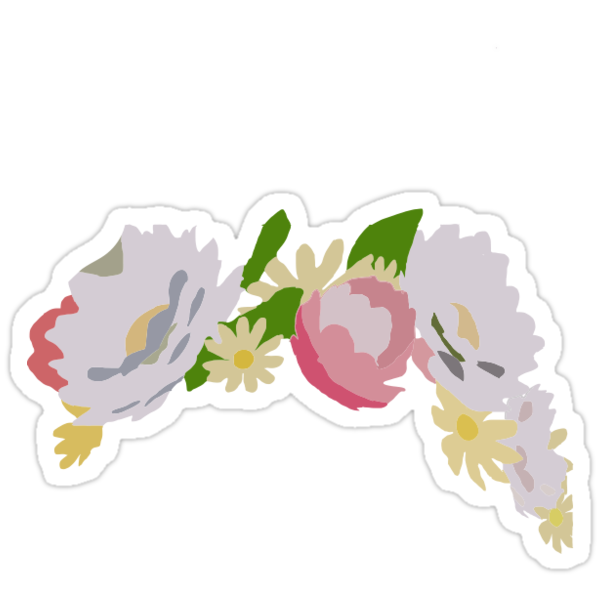 "The snapchat flower crown " Stickers by kennabear16 | Redbubble