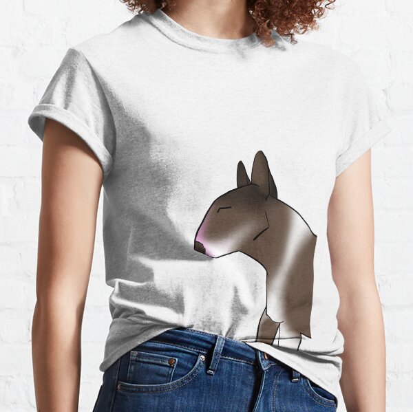 Item preview, Brown and White Bull Terrier Dog Digital Artwork designed and sold by SqueakySketches.