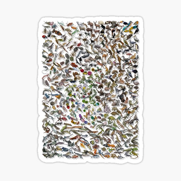Evolution Tree of Life overlapping Sticker