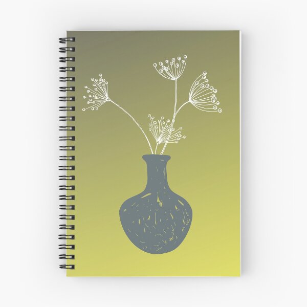 Item preview, Japandi Style Vase with White Seedhead designed and sold by Coralgb.