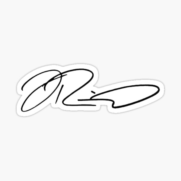 Vista previa del artículo con la obra «Firma de Daniel Ricciardo», diseñado y vendido por Anna Karolyna Marinho Da Silva.