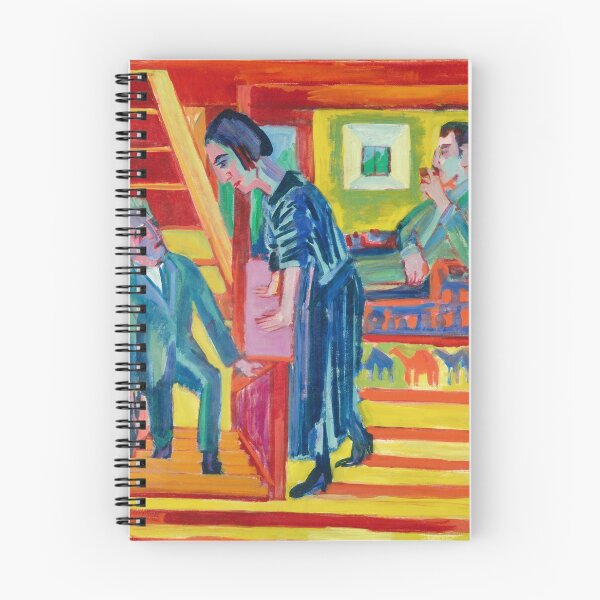 Item preview, Expressionism Painting The Visit - Couple and Newcomer (1922) by Ernst Ludwig Kirchner designed and sold by Designedbysm.