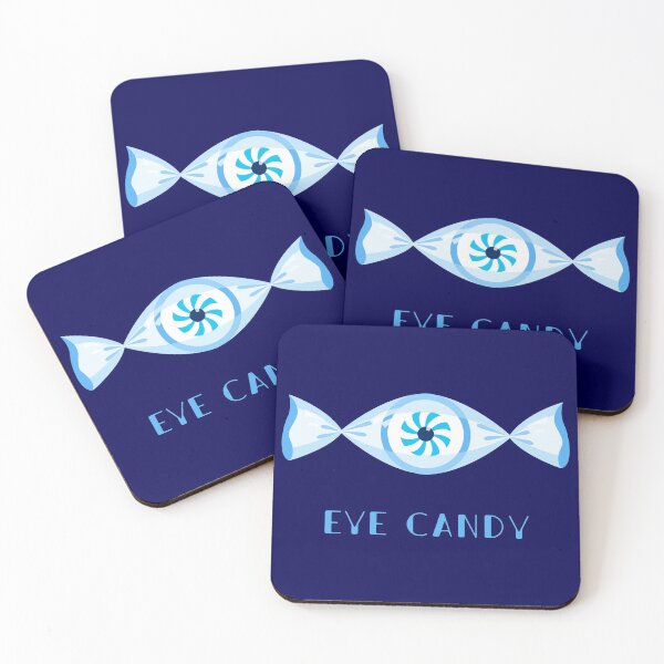 Item preview, eye candy blue pun wordplay designed and sold by indiVisibl.
