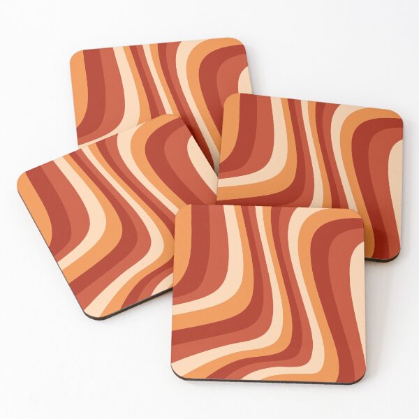 Item preview, Liquid Swirl Retro Contemporary Abstract in Terracotta, Vanilla, and Orange  designed and sold by ArtBIU.