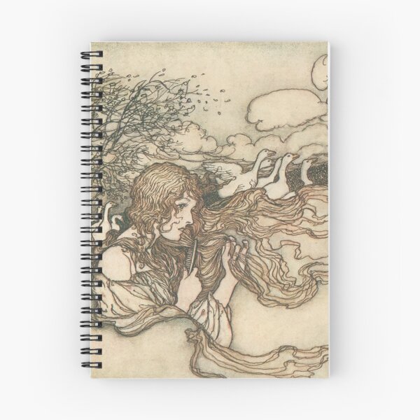 Item preview, Art Nouveau Girl Brushing her Hair in the Breeze designed and sold by TTWG.