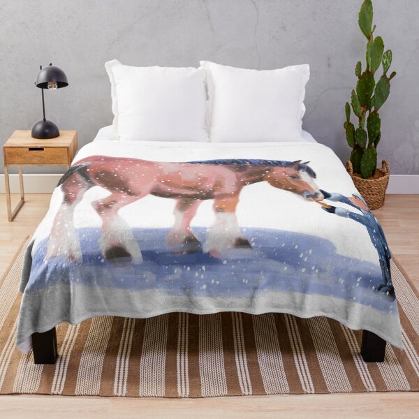 Item preview, Winter Clydesdale Horse designed and sold by TheArtCave.