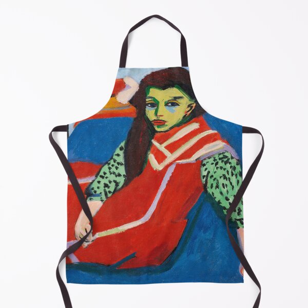 Item preview, Expressionism Painting Seated Girl (1910) by Ernst Ludwig Kirchner designed and sold by Designedbysm.