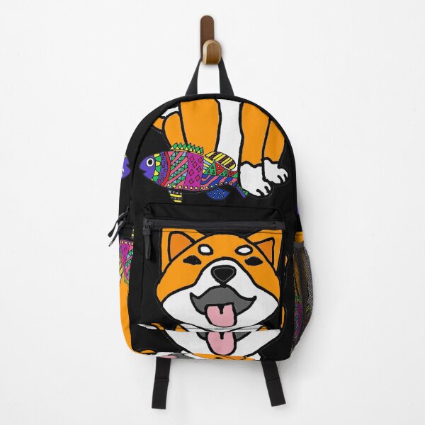 Item preview,  Cool Cute Shiba Inu Puppy Dog with Colorful Fish Cartoon designed and sold by Nature's Fancy.
