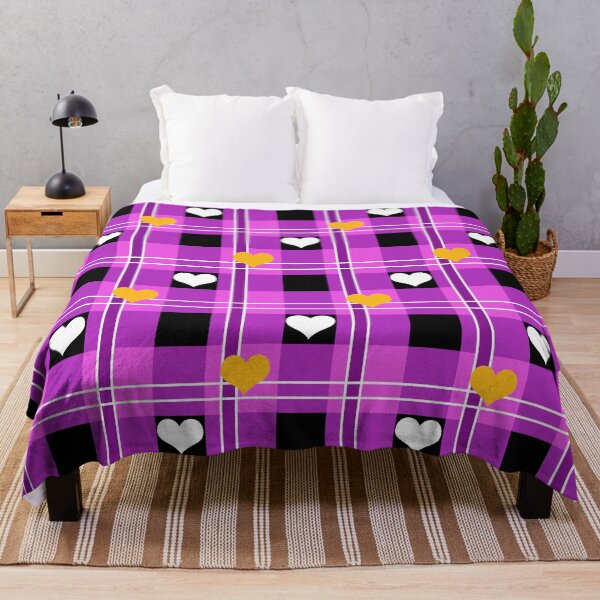 Artikelvorschau, Hearts on Purple Plaid entworfen und verkauft von Sharon Schwalbe.