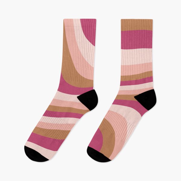 Item preview, Copy of Liquid Swirl Retro Contemporary Abstract in Latte, Blush Pink, Fuchsia designed and sold by ArtBIU.