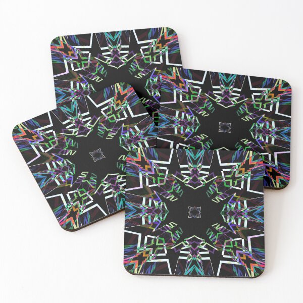Item preview, Bright Bold Psychedelic Autumn Fall Black Green Blue Orange Geometric Pattern Mosaic designed and sold by PatternPerfect.