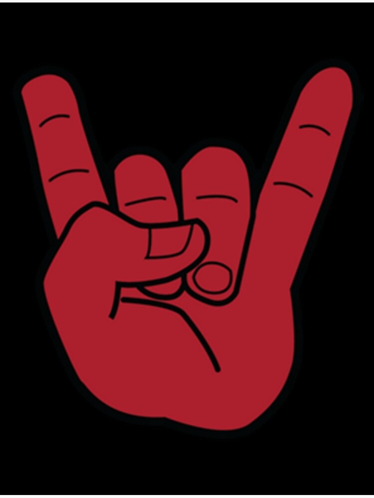 "Horns Down merch" Poster by Anmol08 Redbubble