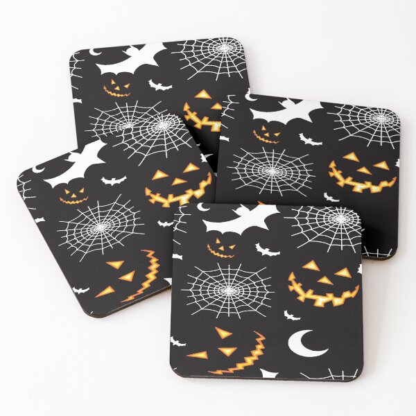 Item preview, Halloween Terror - Pumpkin Faces - Spiderwebs - Bats - Moons designed and sold by WearWolfDesigns.