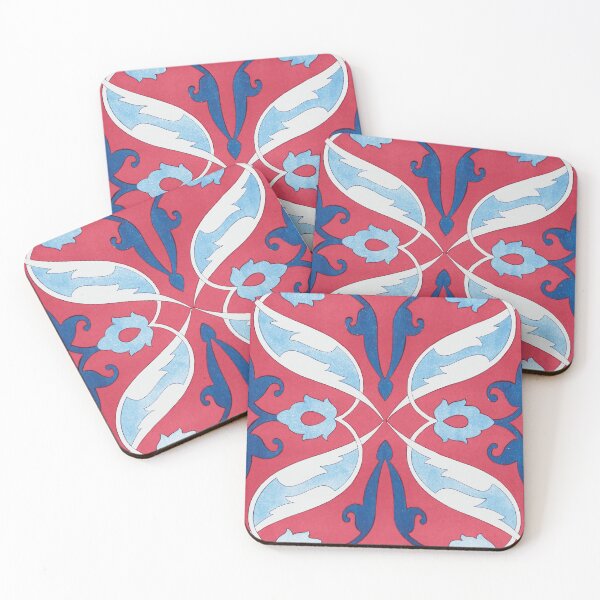 Item preview, Cobalt Carmine Ornamental Tile patttern designed and sold by hockeng.