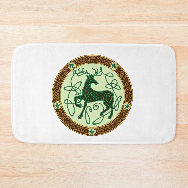 Item preview, Celtic knotwork stag - green designed and sold by AnyaPenfold.