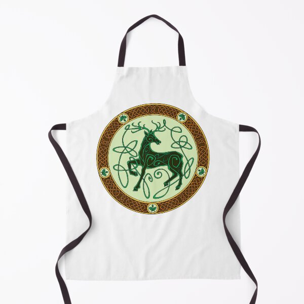 Item preview, Celtic knotwork stag - green designed and sold by AnyaPenfold.