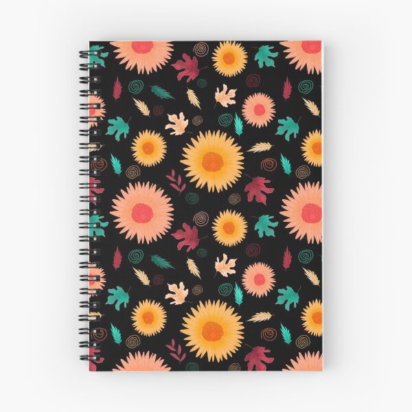 Item preview, Fall Yellow & Pink Sunflowers - Black designed and sold by Duniatozy.