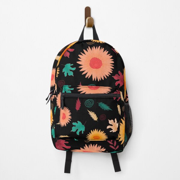 Item preview, Fall Yellow & Pink Sunflowers - Black designed and sold by Duniatozy.