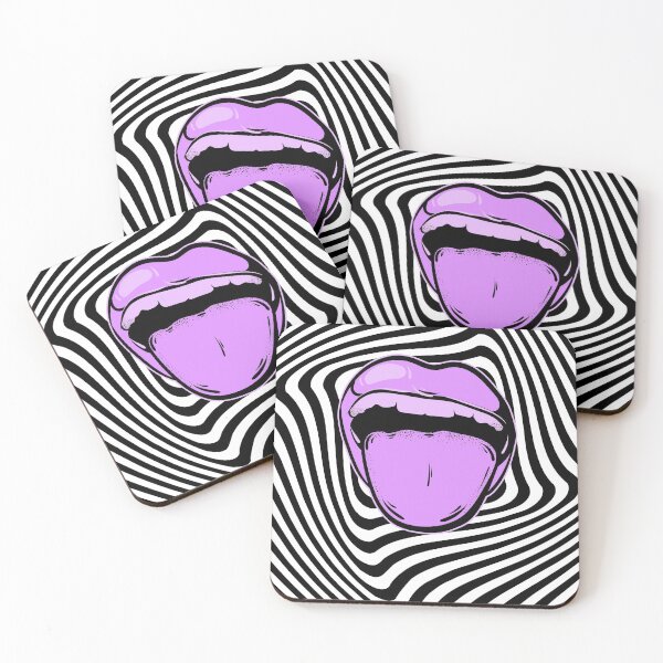 Item preview, Hypnotic mouth Aphex twin trippy pattern crystal castles designed and sold by Harshler-Art.
