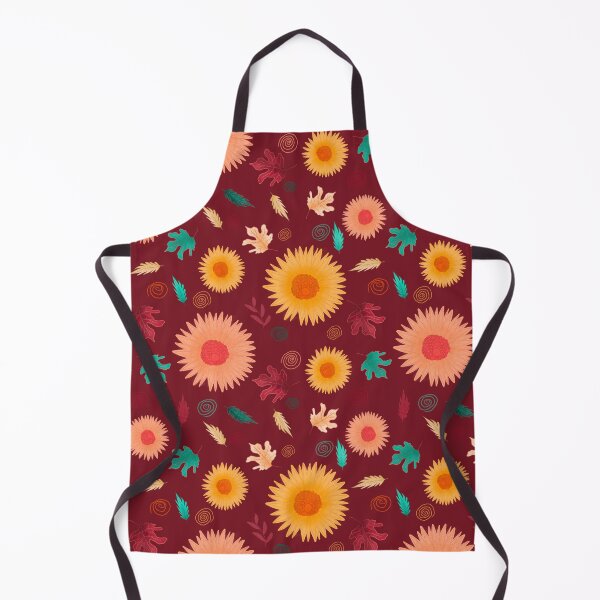 Item preview, Fall Yellow & Pink Sunflowers - Burgundy designed and sold by Duniatozy.