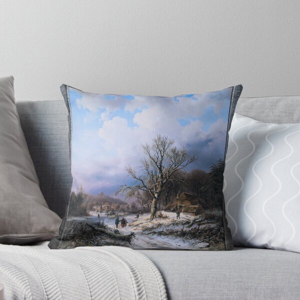 Item preview, Snow Landscape by Alexander Joseph Daiwaille Classical Fine Art Xzendor7 Old Masters Reproductions designed and sold by Xzendor7 Digital Art Creations.